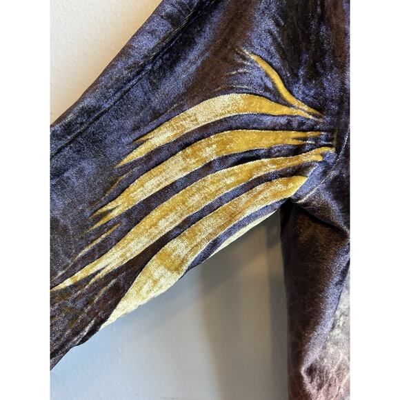 One World Womens L Tunic Boho Velvet Studded Art Fairy DRAGON WINGS Grunge Goth - Picture 3 of 6